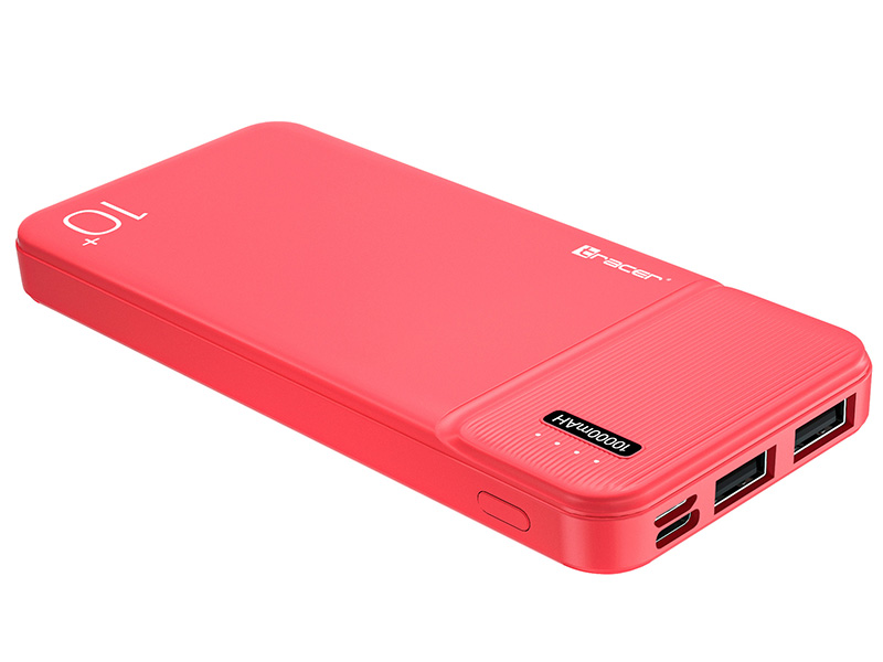 Power bank TRACER 10000 mAh 2A slim RED