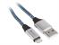 Kabel TRACER USB 2.0 iPhone AM - lightning 1,0m czarno-niebieski