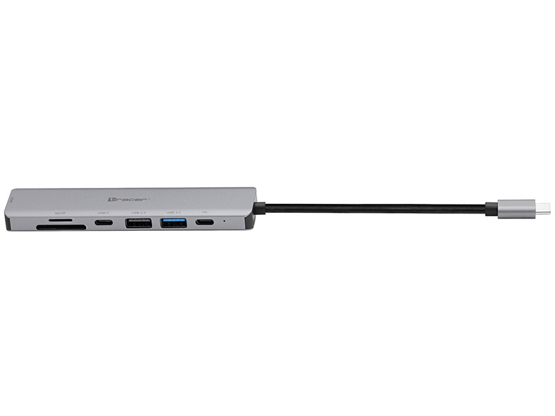 ADAPTER TRACER A-2, USB Type-C z czytnikiem kart, HDMI 4K, USB 3.0, PDW 60W